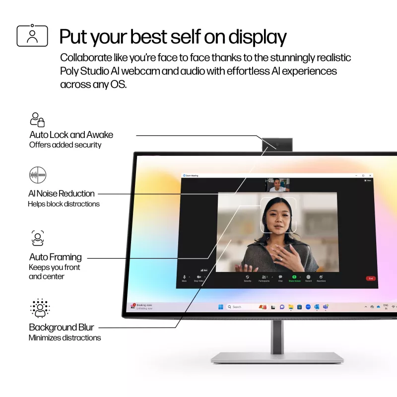 HP Series 7 Pro 27 collu 4K konferenču monitors - 727pm