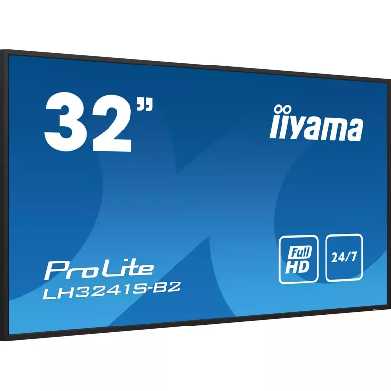 iiyama LH3241S-B2 Signage Display Kiosk dizains 80 cm (31,5 collu) LED 350 cd/m² Full HD Melns 24/7