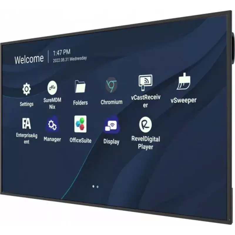 Viewsonic CDE7530 Signage Display 190.5 cm (75 collas) Wi-Fi 450 cd/m² 4K Ultra HD Melns Iebūvēts procesors Android 11