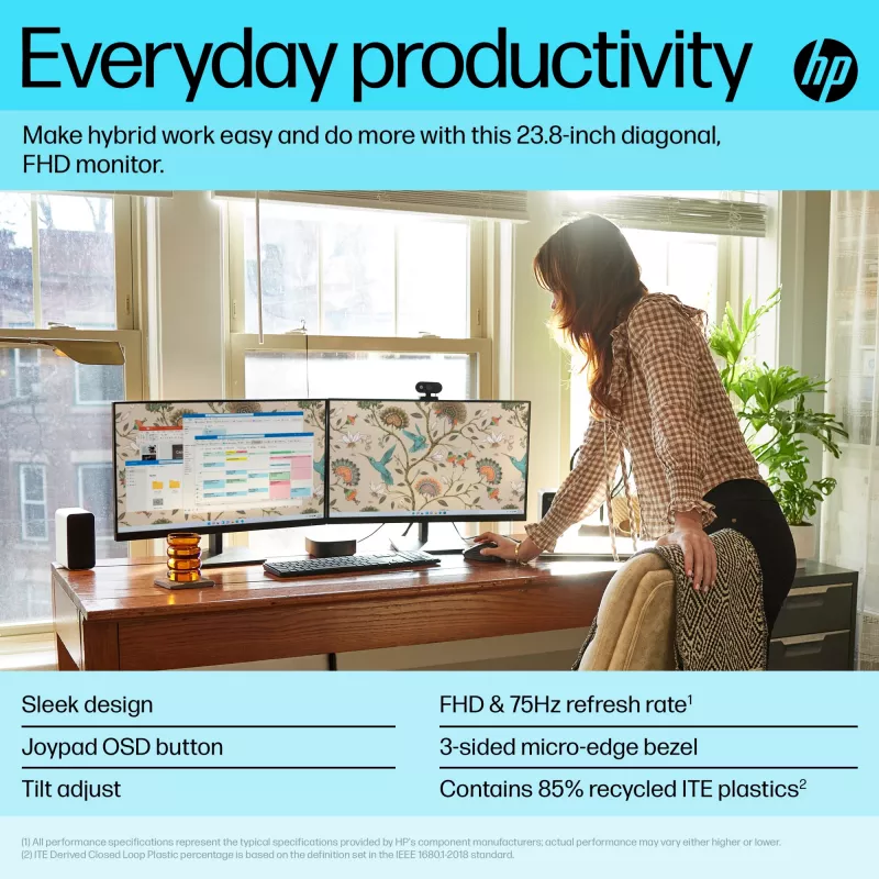 Monitors HP P24v G5 23.8 collu Full HD LCD 1920x1080