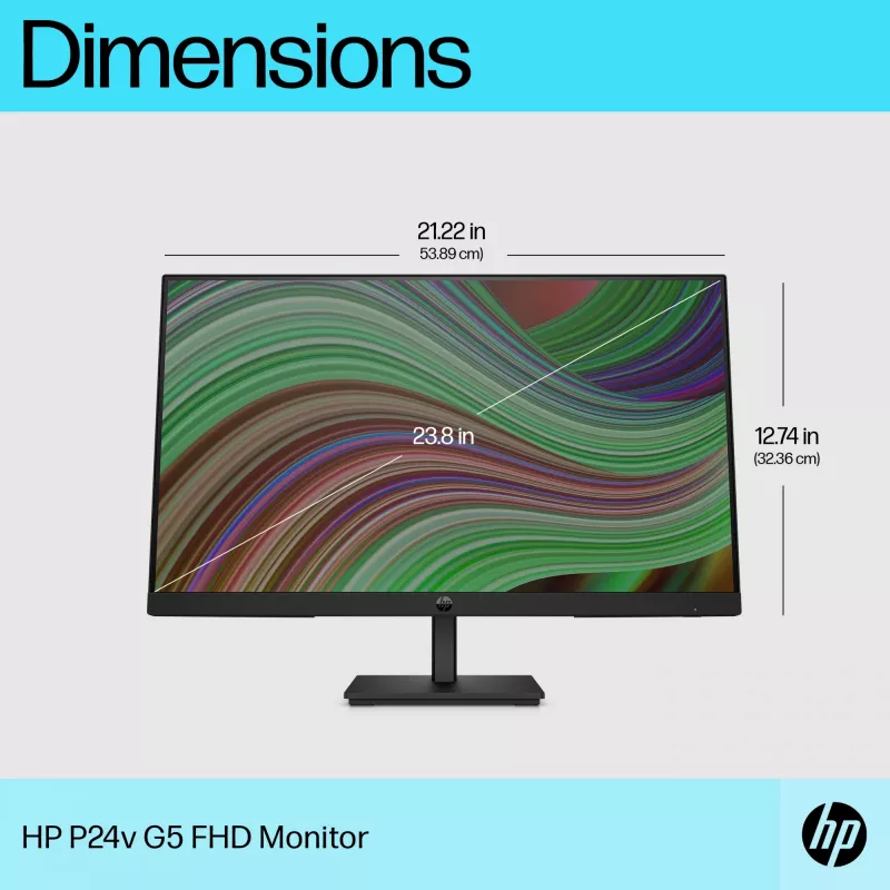 Monitors HP P24v G5 23.8 collu Full HD LCD 1920x1080