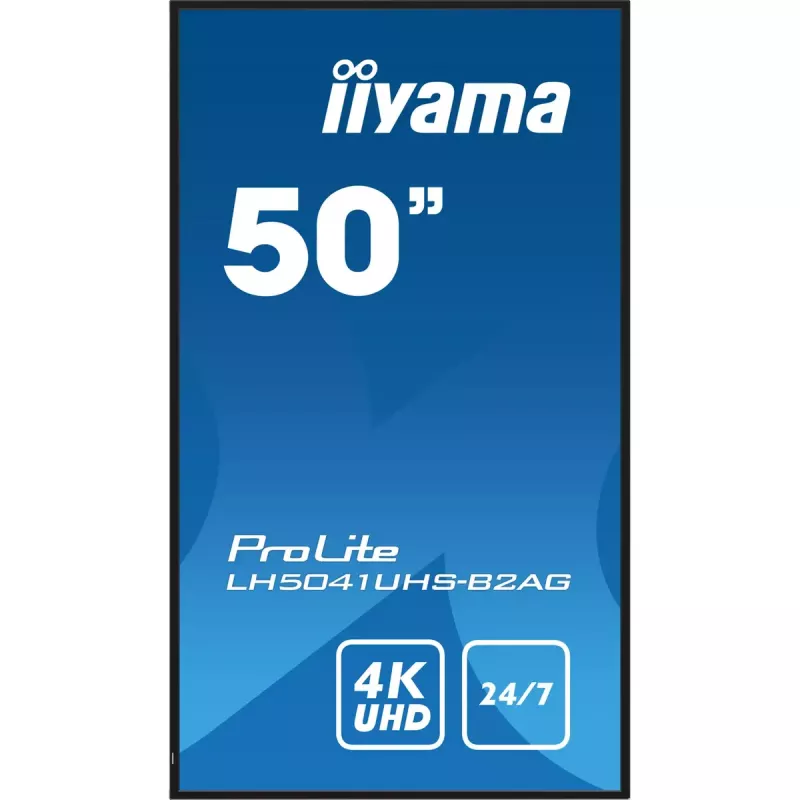 iiyama LH5041UHS-B2AG Signage Display Digitālās izkārtnes plakanais panelis 127 cm (50 collas) LCD 500 cd/m² 4K Ultra HD Melns 24/7