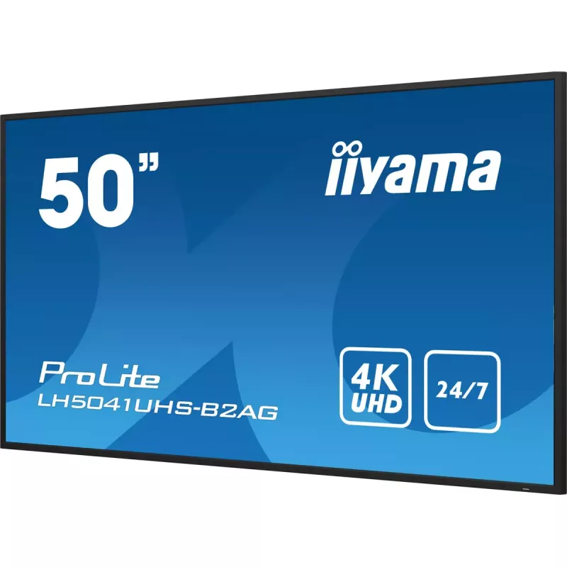 iiyama LH5041UHS-B2AG Signage Display Digitālās izkārtnes plakanais panelis 127 cm (50 collas) LCD 500 cd/m² 4K Ultra HD Melns 24/7