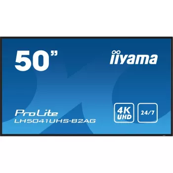 iiyama LH5041UHS-B2AG Signage Display Digitālās izkārtnes plakanais panelis 127 cm (50 collas) LCD 500 cd/m² 4K Ultra HD Melns 24/7