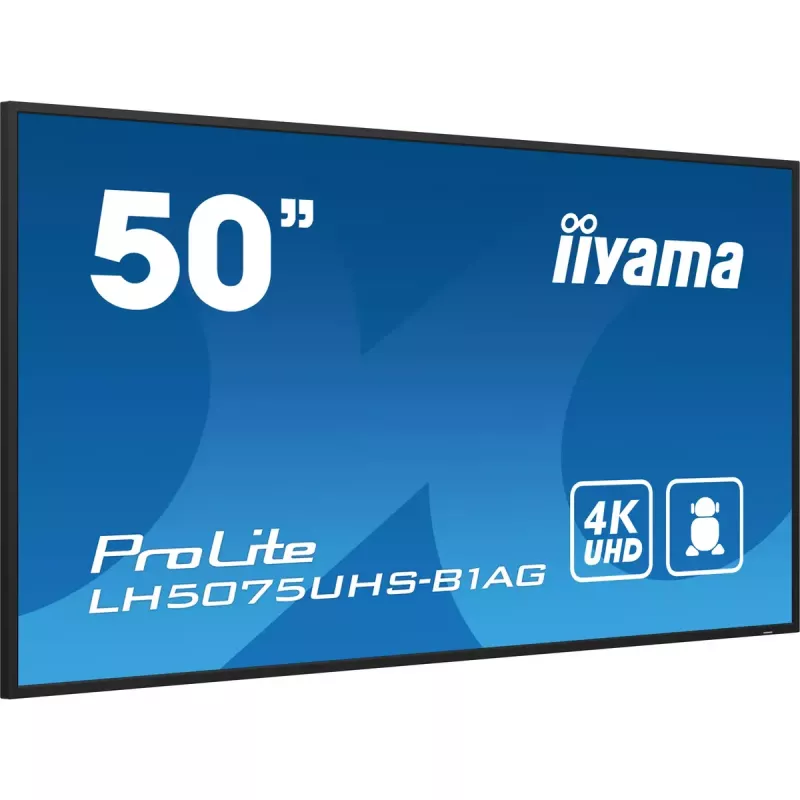 Digitālās izkārtnes plakanais panelis iiyama LH5075UHS-B1AG 49,5 collu LCD 4K Ultra HD 3840 x 2160