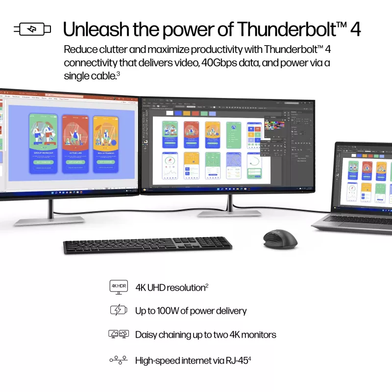 HP Series 7 Pro 31,5 collu 4K Thunderbolt 4 monitors — 732pk