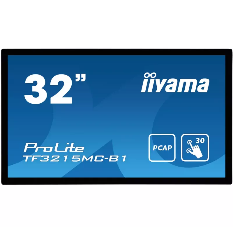 iiyama ProLite TF3215MC-B2 datora monitors 80 cm (31,5 collas) 1920 x 1080 pikseļi Full HD LED skārienekrāns Kiosks Melns
