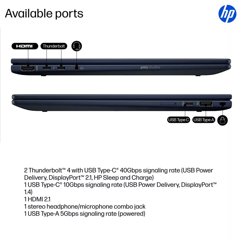 Hibrīdklēpjdators HP EliteBook X Flip G1i 14 collu Intel Core Ultra 7 1TB SSD
