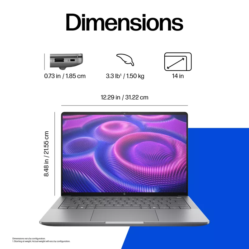HP ZBook Ultra G1a Copilot+ PC AMD Ryzen AI Max PRO 390 35,6 cm (14 collas) WUXGA 32 GB LPDDR5x-SDRAM Wi-Fi 7 (802.11be) Windows 11 Pro AI Workstation, AI PC Sudrabs