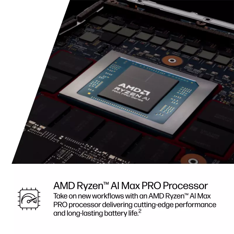 HP ZBook Ultra G1a Copilot+ PC AMD Ryzen AI Max PRO 390 35,6 cm (14 collas) WUXGA 32 GB LPDDR5x-SDRAM Wi-Fi 7 (802.11be) Windows 11 Pro AI Workstation, AI PC Sudrabs