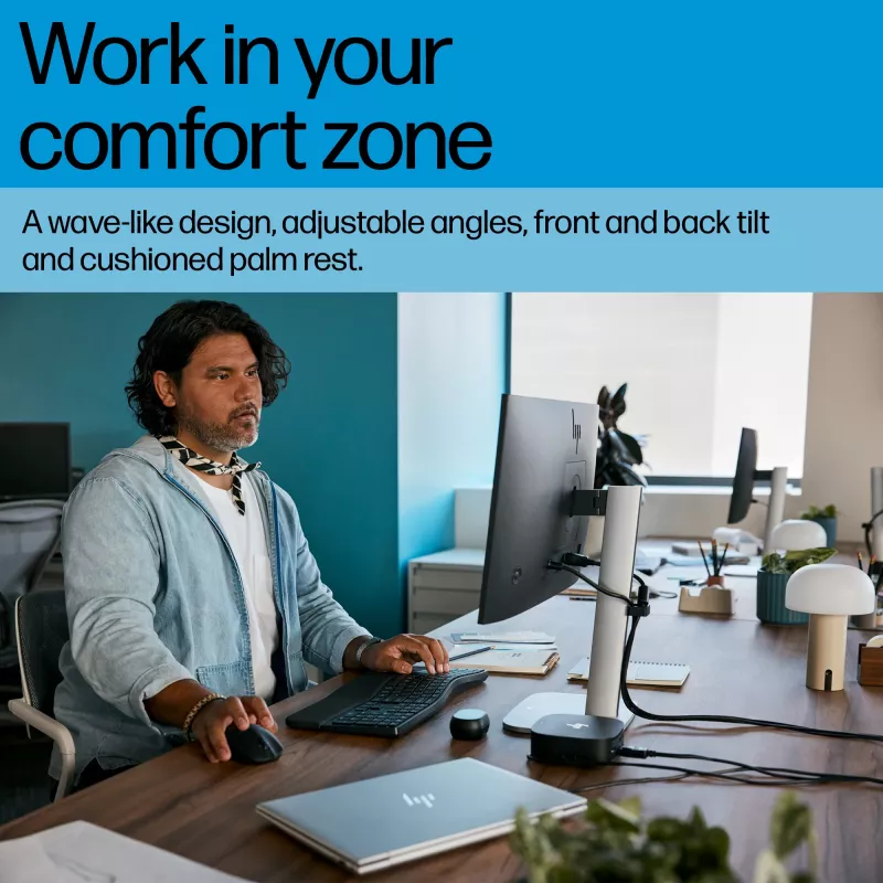 HP 685 Comfort Dual-Mode tastatūra, pilna izmēra, bezvadu, Bluetooth, membrānas