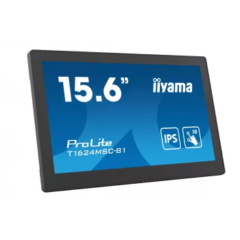 iiyama T1624MSC-B1 datora monitors 39,6 cm (15,6 collas) 1920 x 1080 pikseļi Full HD LED skārienekrāns Melns