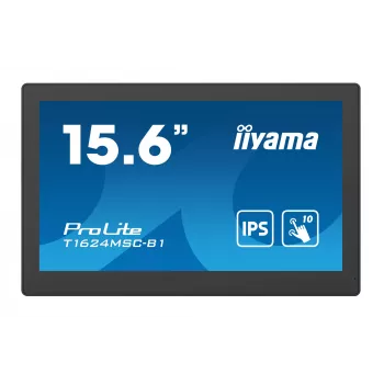 iiyama T1624MSC-B1 datora monitors 39,6 cm (15,6 collas) 1920 x 1080 pikseļi Full HD LED skārienekrāns Melns