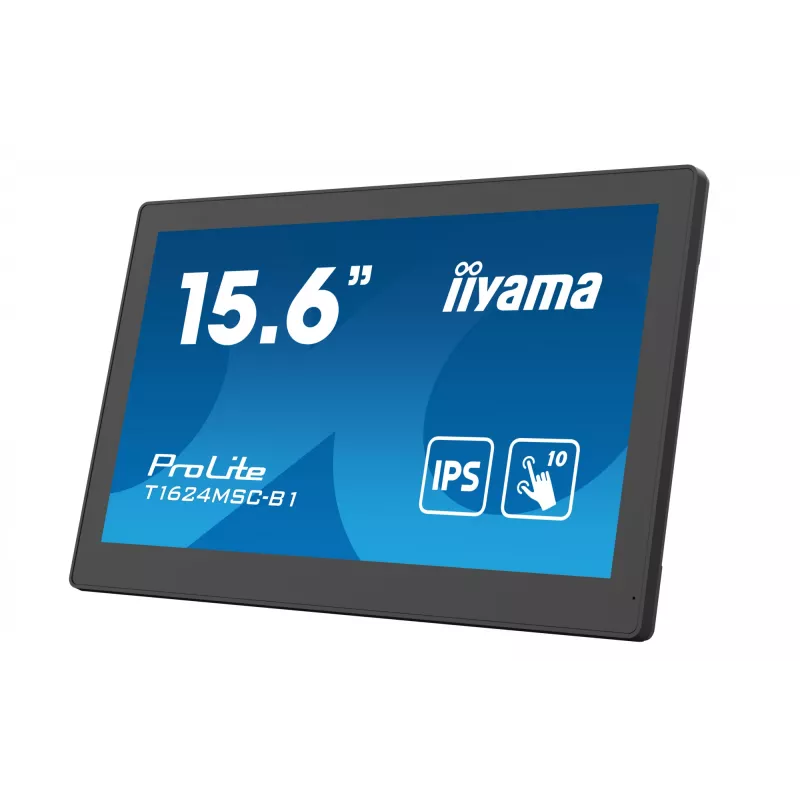 iiyama T1624MSC-B1 datora monitors 39,6 cm (15,6 collas) 1920 x 1080 pikseļi Full HD LED skārienekrāns Melns
