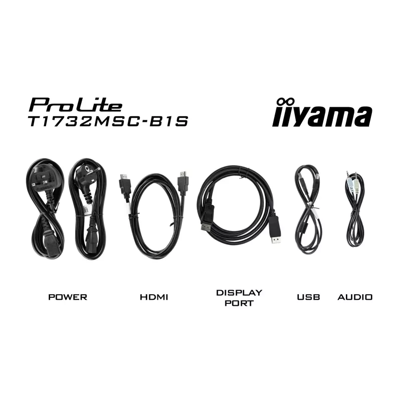 iiyama ProLite datora monitors 43,2 cm (17 colli) 1280 x 1024 pikseļi LED skārienekrāns Galds Melns