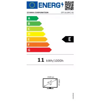 iiyama OTF1616MC-B1 datora monitors 39,6 cm (15,6 collu) 1920 x 1080 pikseļi Full HD LCD skārienekrāns Melns