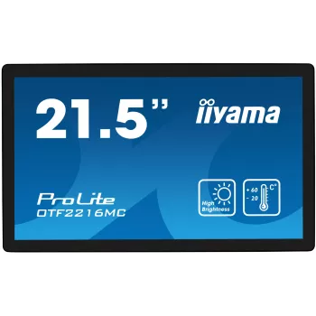 iiyama OTF2216MC-B1 datora monitors 54,6 cm (21,5 collu) 1920 x 1080 pikseļi Full HD LCD skārienekrāns Melns