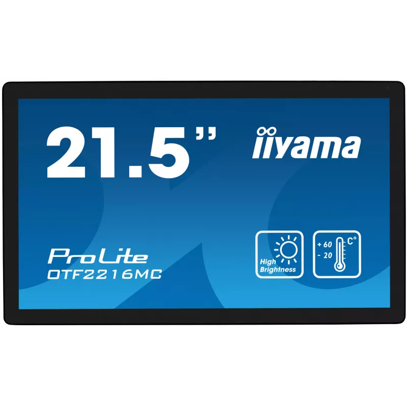 iiyama OTF2216MC-B1 datora monitors 54,6 cm (21,5 collu) 1920 x 1080 pikseļi Full HD LCD skārienekrāns Melns