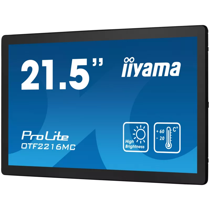 iiyama OTF2216MC-B1 datora monitors 54,6 cm (21,5 collu) 1920 x 1080 pikseļi Full HD LCD skārienekrāns Melns