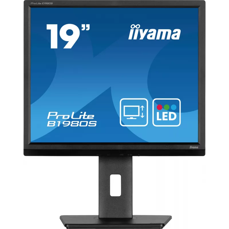iiyama ProLite B1980S-B1 datora monitors 48,3 cm (19 collu) 1280 x 1024 pikseļi VGA LED Melns