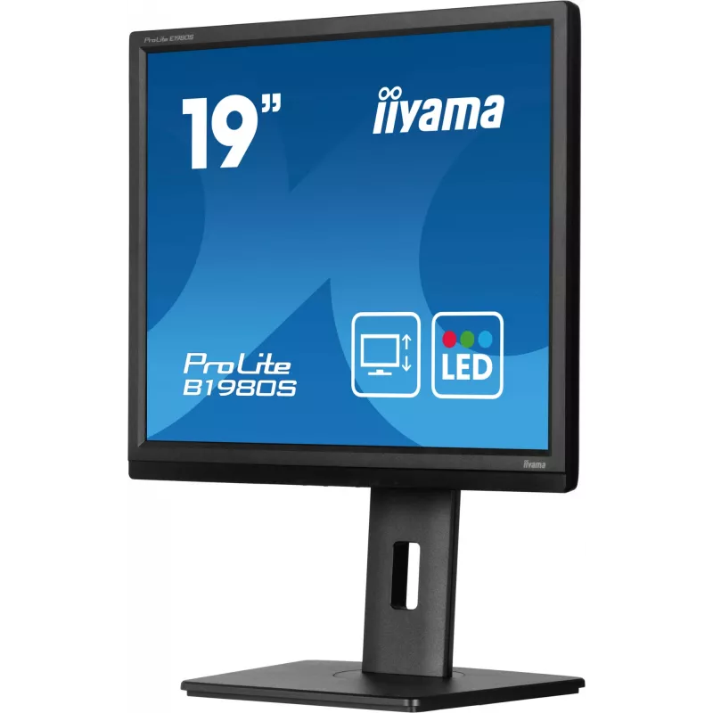 iiyama ProLite B1980S-B1 datora monitors 48,3 cm (19 collu) 1280 x 1024 pikseļi VGA LED Melns