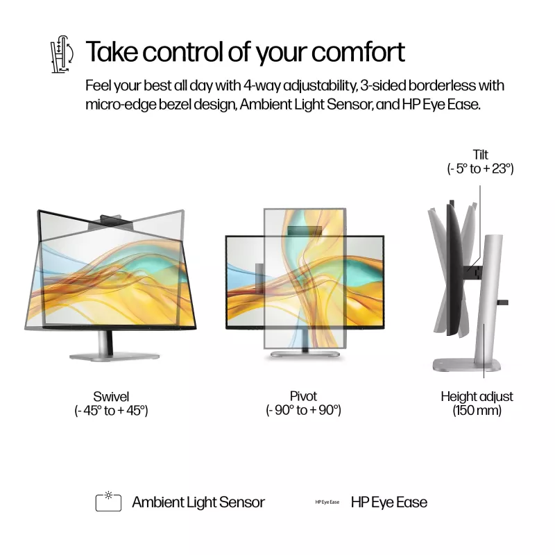 HP Series 5 Pro 23.8 collu FHD USB-C konferences monitors - 524pm
