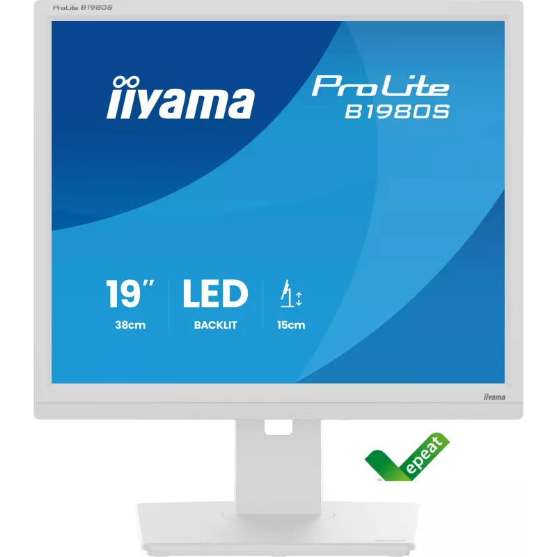 iiyama ProLite B1980S-W1 datora monitors 48.3 cm (19 collas) 1280 x 1024 pikseļi SVGA LED Balts
