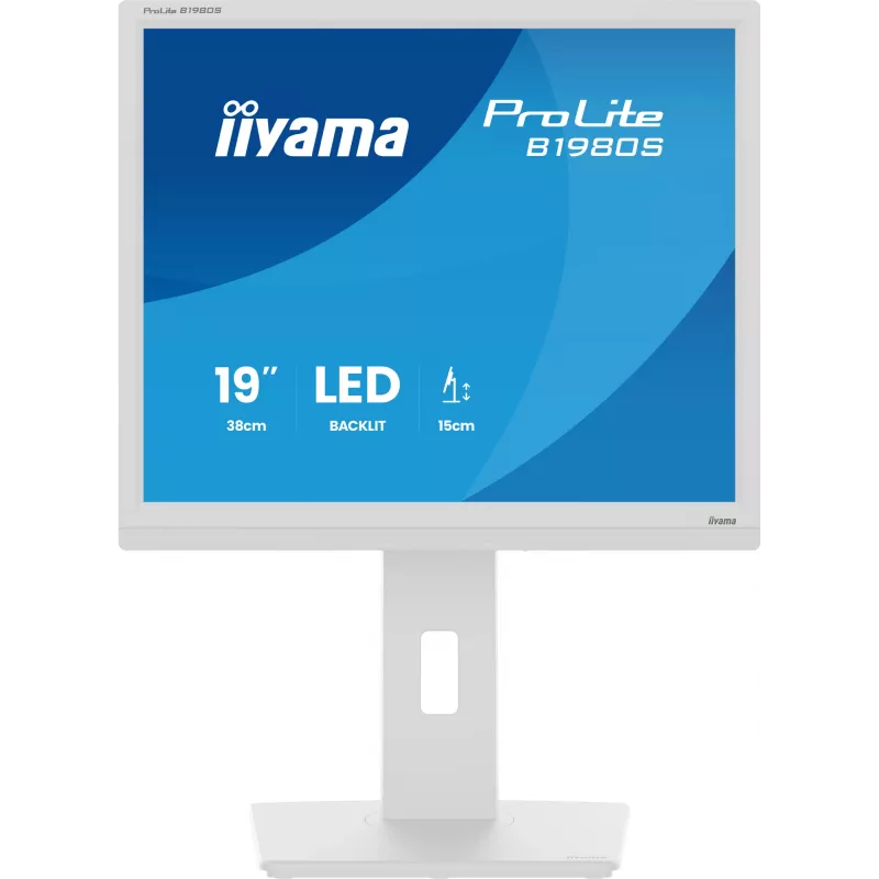 iiyama ProLite B1980S-W1 datora monitors 48.3 cm (19 collas) 1280 x 1024 pikseļi SVGA LED Balts