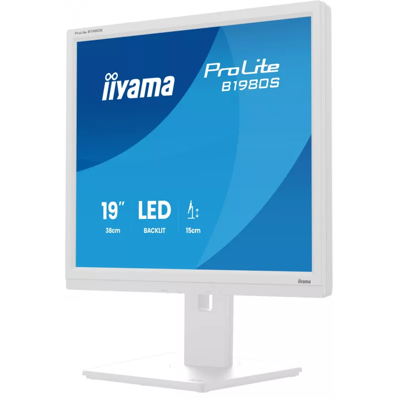 iiyama ProLite B1980S-W1 datora monitors 48.3 cm (19 collas) 1280 x 1024 pikseļi SVGA LED Balts