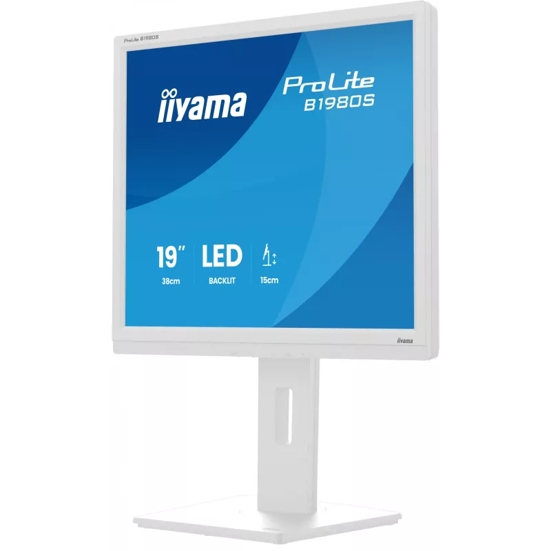 iiyama ProLite B1980S-W1 datora monitors 48.3 cm (19 collas) 1280 x 1024 pikseļi SVGA LED Balts