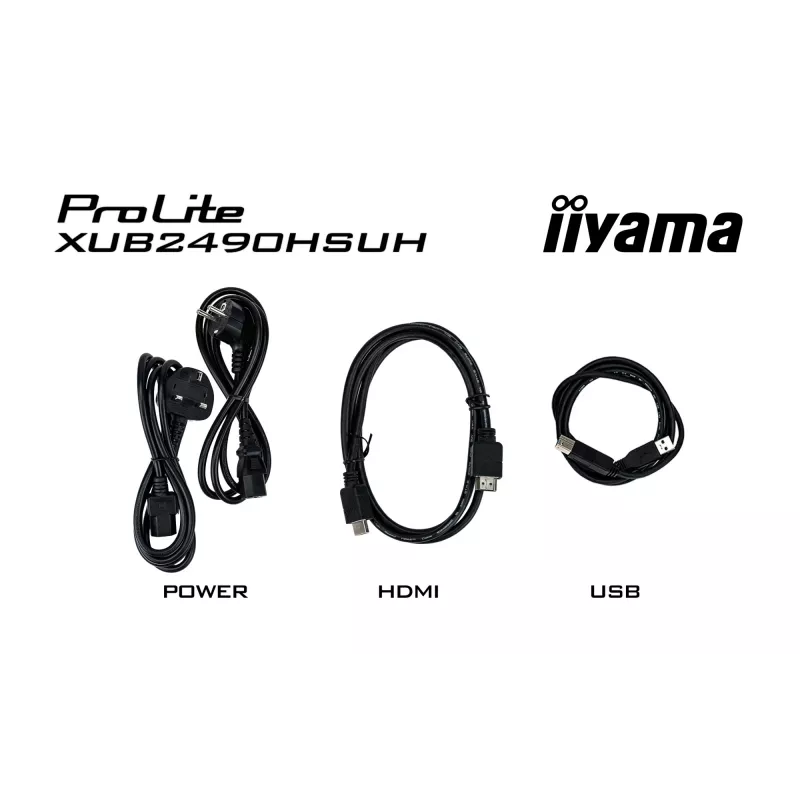 iiyama XUB2490HSUH-B2 datora monitors 60.5 cm (23.8 collu) 1920 x 1080 pikseļi Full HD LED Melns