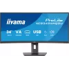 iiyama ProLite XCB3494WQSU-B1 datora monitors 86,4 cm (34 colli) 3440 x 1440 pikseļi UltraWide Quad HD LED Melns