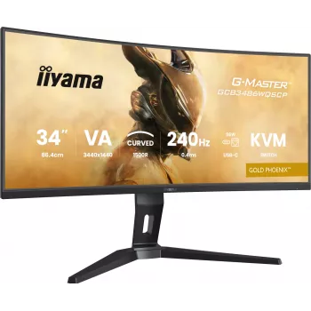 iiyama G-MASTER GCB3486WQSCP-B1 datora monitors 86,4 cm (34 colli) 3440 x 1440 pikseļi UltraWide Quad HD Melns