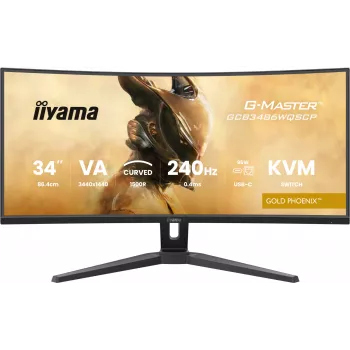 iiyama G-MASTER GCB3486WQSCP-B1 datora monitors 86,4 cm (34 colli) 3440 x 1440 pikseļi UltraWide Quad HD Melns