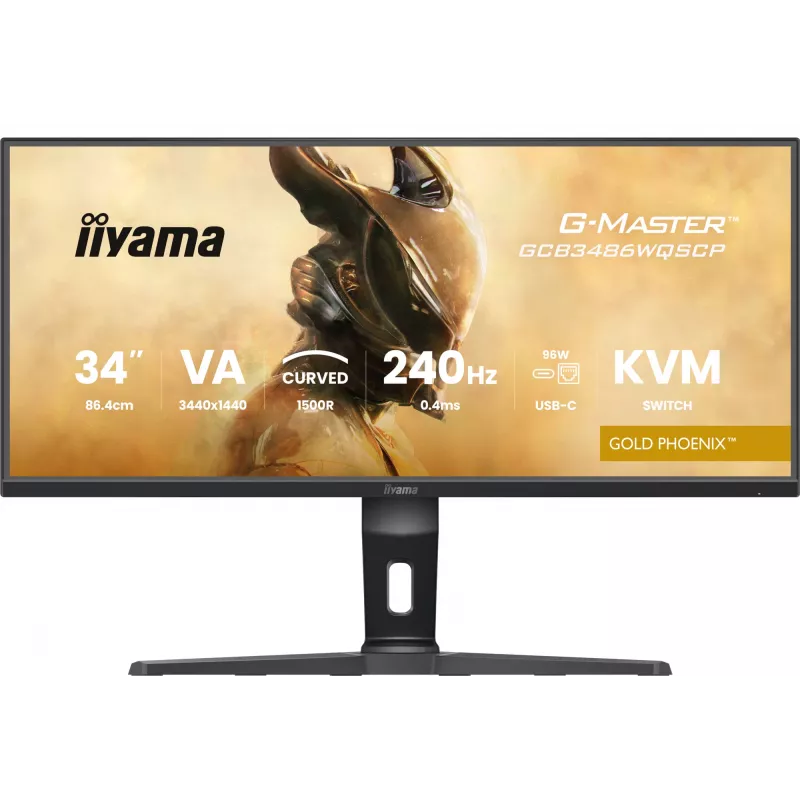 iiyama G-MASTER GCB3486WQSCP-B1 datora monitors 86,4 cm (34 colli) 3440 x 1440 pikseļi UltraWide Quad HD Melns