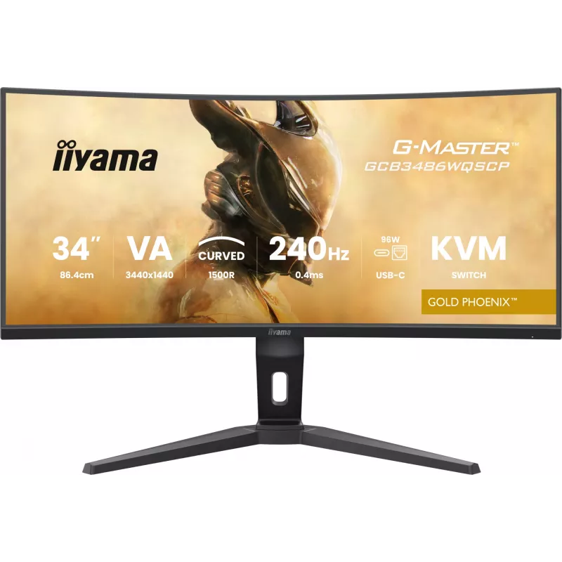 iiyama G-MASTER GCB3486WQSCP-B1 datora monitors 86,4 cm (34 colli) 3440 x 1440 pikseļi UltraWide Quad HD Melns