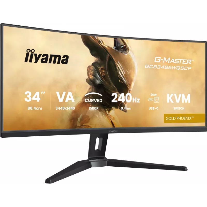 iiyama G-MASTER GCB3486WQSCP-B1 datora monitors 86,4 cm (34 colli) 3440 x 1440 pikseļi UltraWide Quad HD Melns