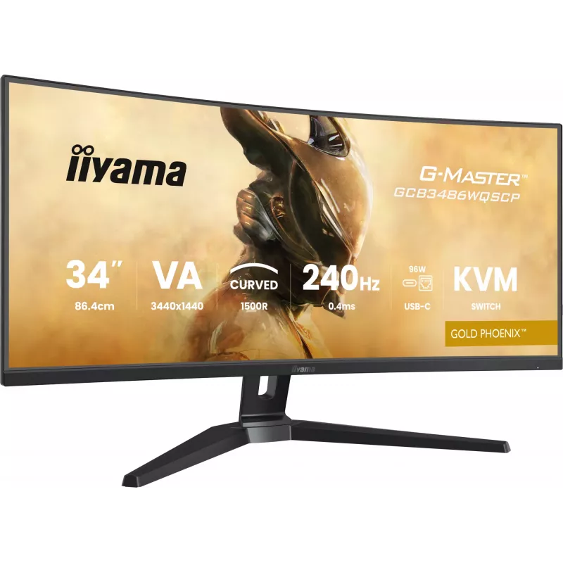 iiyama G-MASTER GCB3486WQSCP-B1 datora monitors 86,4 cm (34 colli) 3440 x 1440 pikseļi UltraWide Quad HD Melns