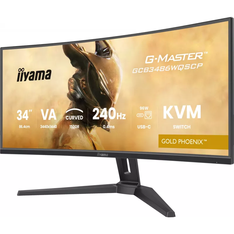 iiyama G-MASTER GCB3486WQSCP-B1 datora monitors 86,4 cm (34 colli) 3440 x 1440 pikseļi UltraWide Quad HD Melns