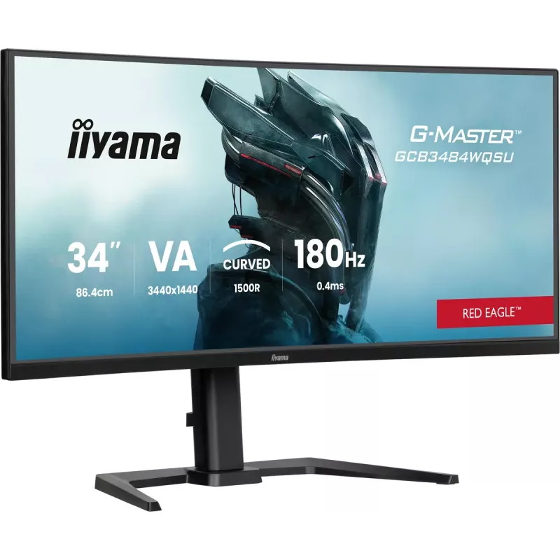 iiyama G-MASTER GCB3484WQSU-B1 datora monitors 86,4 cm (34 colli) 3440 x 1440 pikseļi UltraWide Quad HD LED Melns