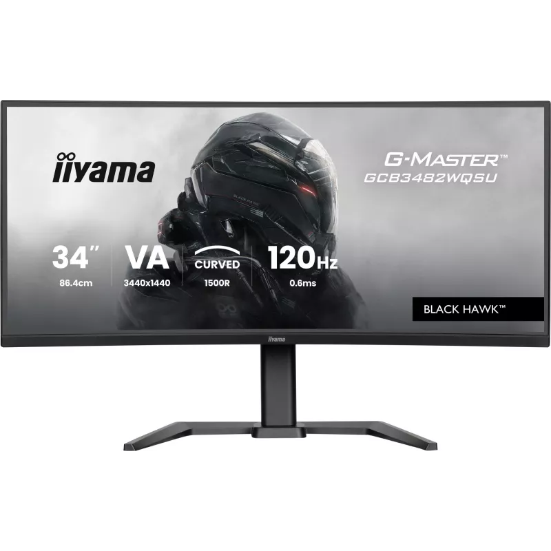 iiyama GCB3482WQSU-B1 datora monitors 86,4 cm (34 colli) 3440 x 1440 pikseļi UltraWide Quad HD LED Melns