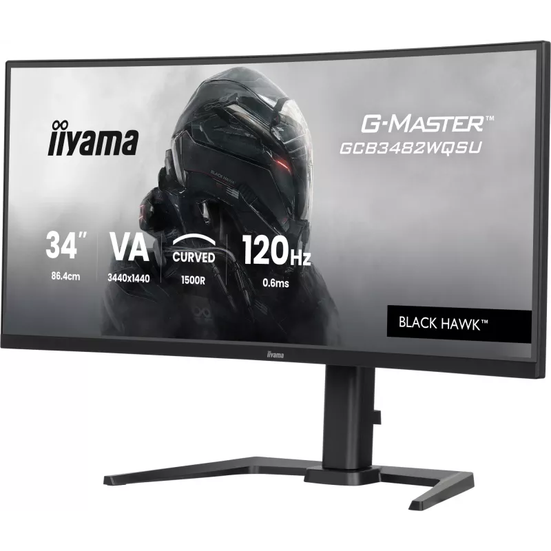 iiyama GCB3482WQSU-B1 datora monitors 86,4 cm (34 colli) 3440 x 1440 pikseļi UltraWide Quad HD LED Melns
