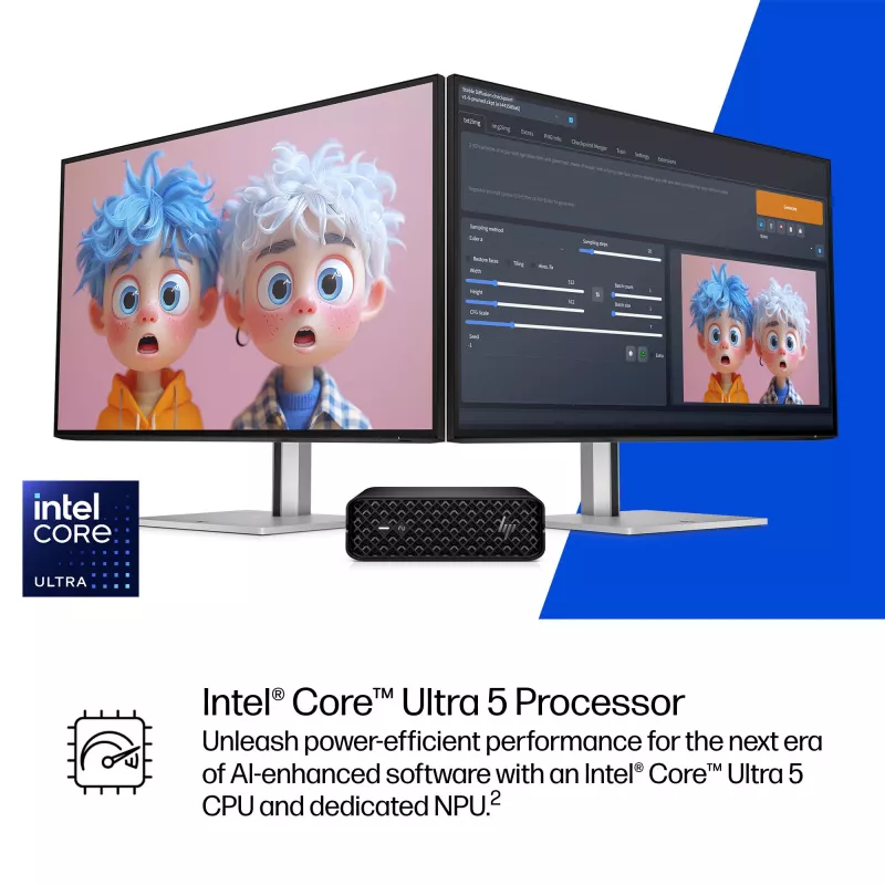 HP Z2 G1i Intel Core Ultra 5 245 16 GB DDR5-SDRAM NVIDIA RTX A400 Windows 11 Pro Mini datorstacija AI darbstacija, AI dators