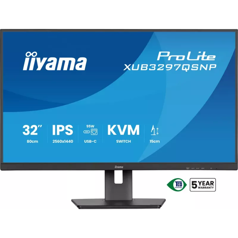 iiyama ProLite XUB3297QSNP-B1 datora monitors 81,3 cm (32 colli) 2560 x 1440 pikseļi Quad HD LED Melns