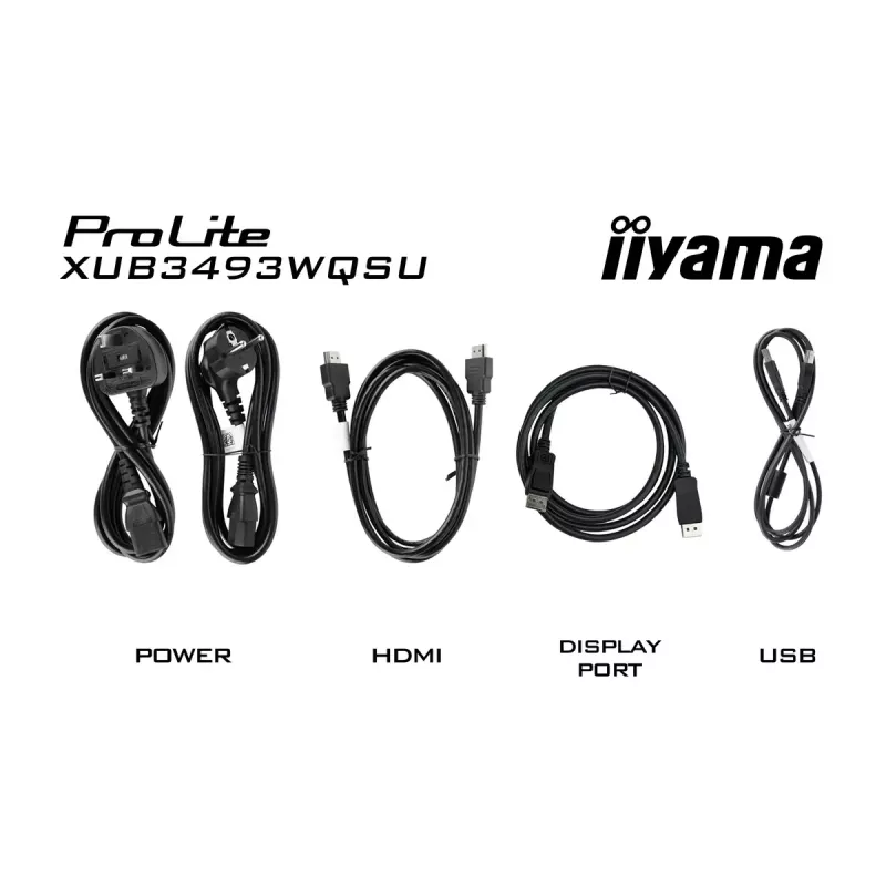 Datora monitors IIYAMA ProLite XUB3493WQSU-B6 34 collas 3440×1440 UltraWide QHD IPS LED, 1 ms, USB 3.2 centrmezgls, skaļruņi, VESA, augstuma regulēšana