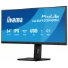 Datora monitors IIYAMA ProLite XUB3493WQSU-B6 34 collas 3440×1440 UltraWide QHD IPS LED, 1 ms, USB 3.2 centrmezgls, skaļruņi, VESA, augstuma regulēšana