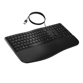 HP 485 Comfort vadu tastatūra, pilna izmēra USB membrānas ar plaukstas balstu