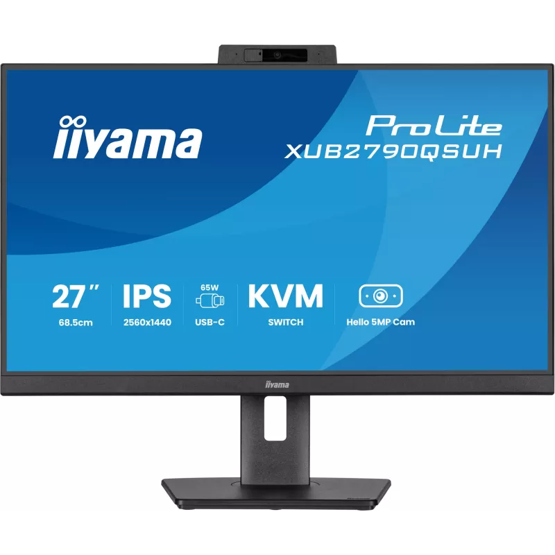 iiyama ProLite XUB2790QSUH-B2 datora monitors 68.6 cm (27 collas) 2560 x 1440 pikseļi Quad HD LED Melns