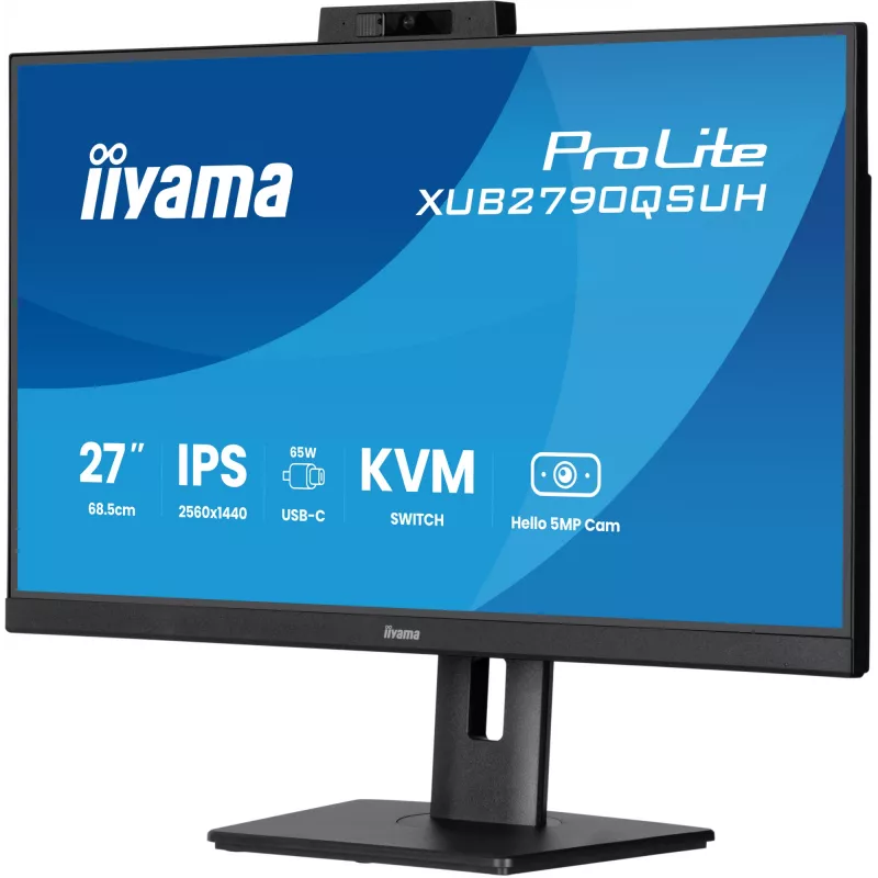 iiyama ProLite XUB2790QSUH-B2 datora monitors 68.6 cm (27 collas) 2560 x 1440 pikseļi Quad HD LED Melns