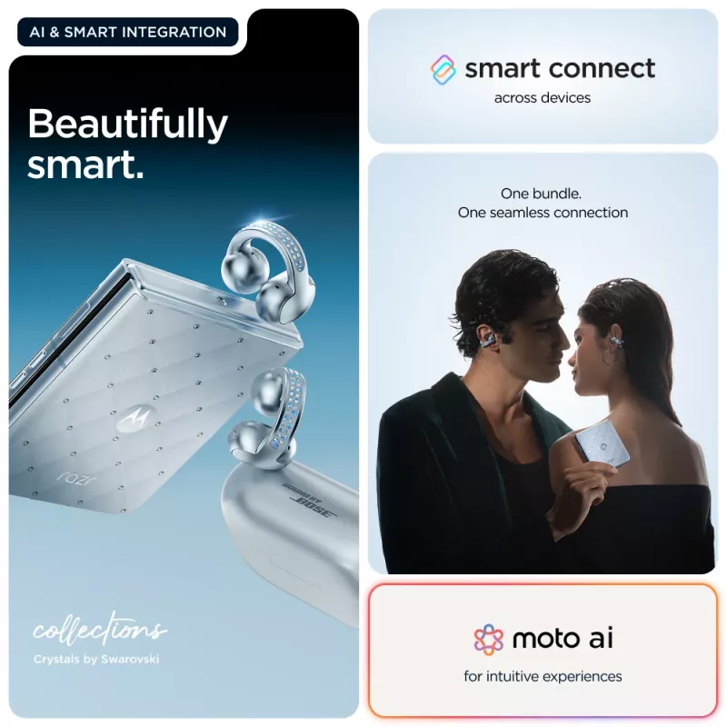 Motorola razr 60 + moto buds loop 17,5 cm (6,9 collas) Dual SIM Android 15 5G USB Type-C 8 GB 256 GB 4500 mAh zilā krāsā